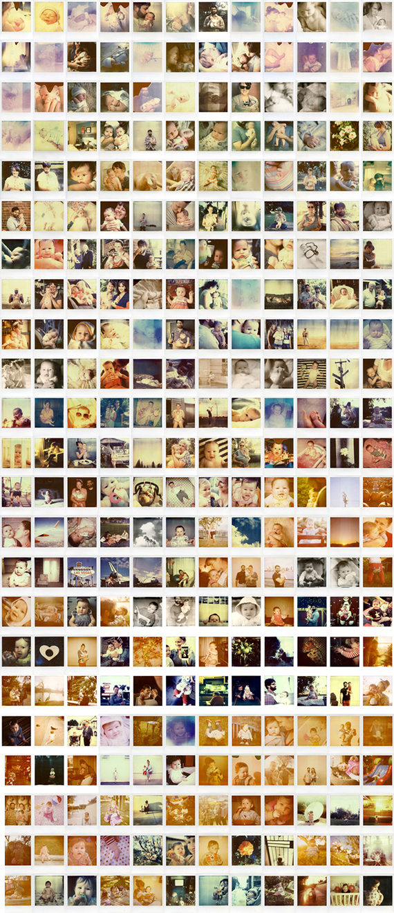 Baby's first year on Polaroid | Erin de Jauregui | 100 Layer Cakelet