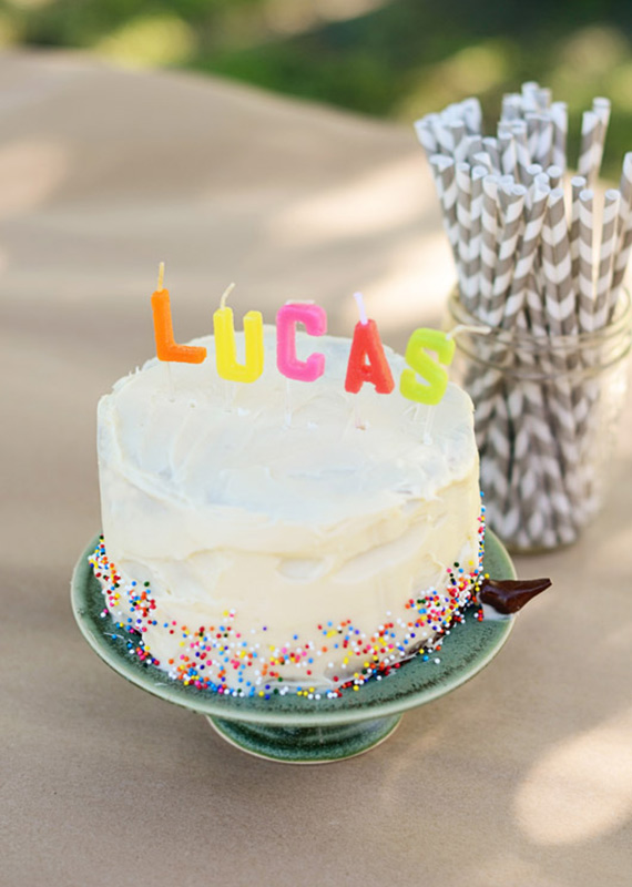 White birthday cake with sprinkles  | 100 Layer Cakelet