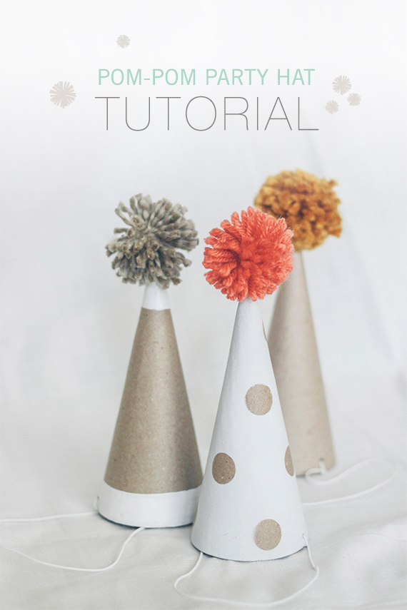 DIY pom pom party hat tutorial | Kelli Murray | 100 Layer Cakelet