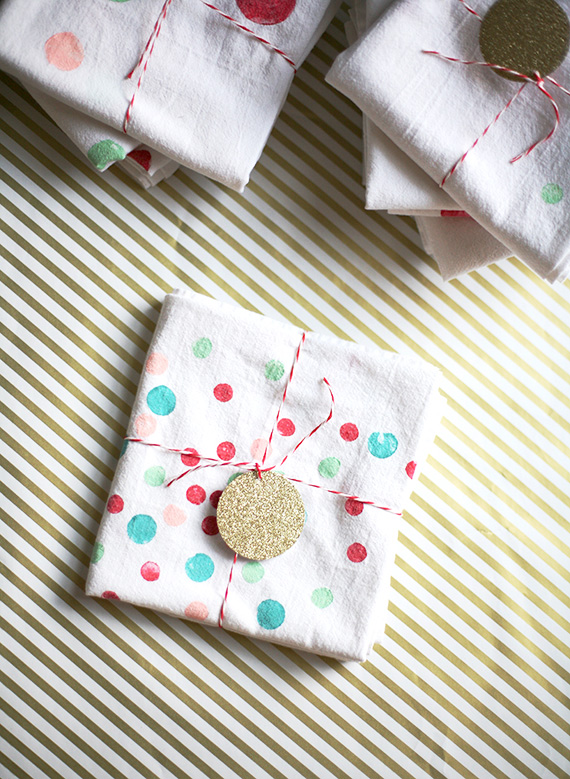 DIY handmade gift for kids | Potato stamped tea towels | 100 Layer Cakelet