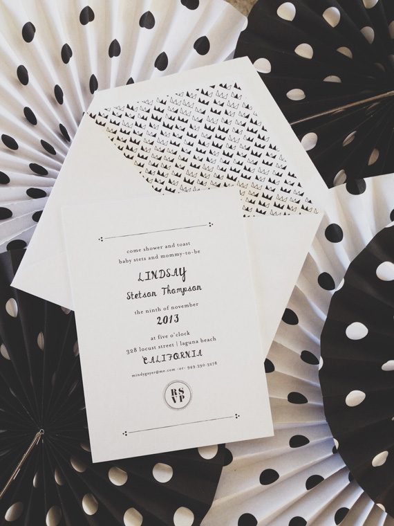 Black & White baby shower by Mindy Gayer | 100 Layer Cakelet