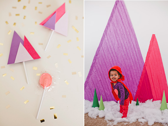 Geometric mountainy 5th birthday by Confetti Pop | 100 Layer Cakelet