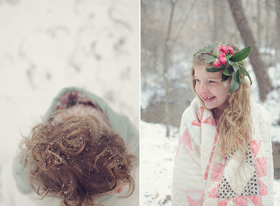 Four sisters snow shoot by Alea Moore | 100 Layer Cakelet