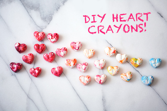 DIY heart crayons for Valentine's Day | 100 Layer Cakelet