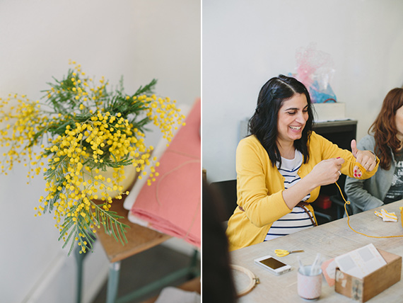 Crafty pink, yellow, and grey baby shower in Barcelona by Fueron Felicies | Kiss and Chips Photography | 100 Layer Cakelet