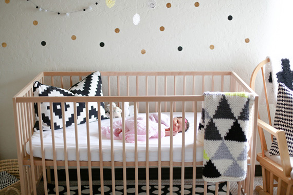 Black and white girl's nursery | Julie Cahill Photography | 100 Layer Cakelet