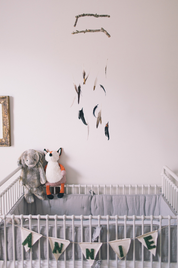 Feather nursery mobile | Black and Hue Photography | 100 Layer Cakelet