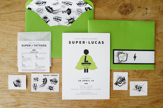 Super Hero 4th birthday in Berkeley | Good On Paper Design | 100 Layer Cakelet