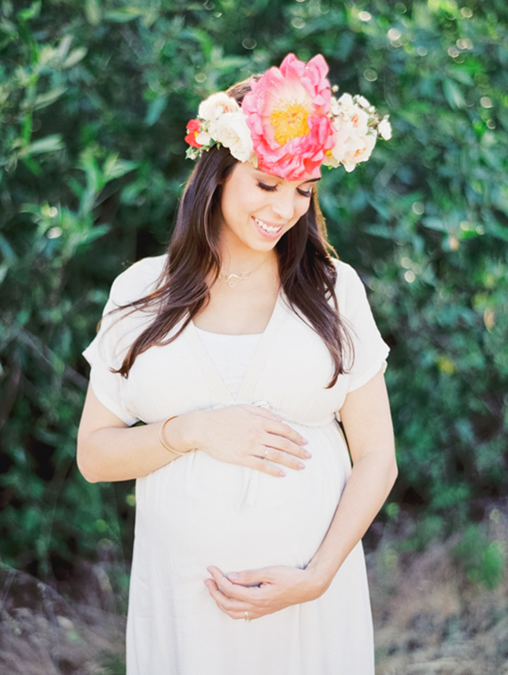 Bay Area maternity photos by Michele Beckwith | Flower crown by Natalie Bowen | 100 Layer Cakelet