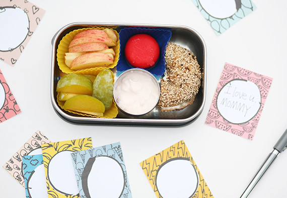 School lunch ideas + printable lunch notes from Good On Paper Design | 100 Layer Cakelet
