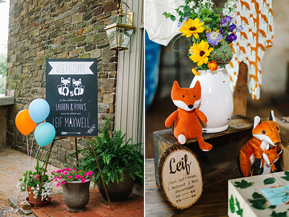 Fox and forest themed baby shower by M2 Photography | 100 Layer Cakelet