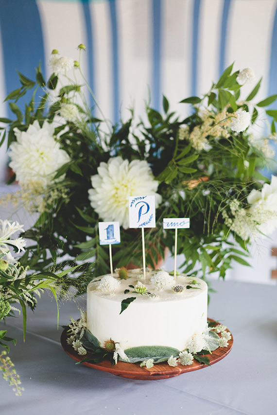 Blue and white Italian Summer first birthday by Bows and Arrows | Photos by Kelly Christine Photo | 100 Layer Cakelet