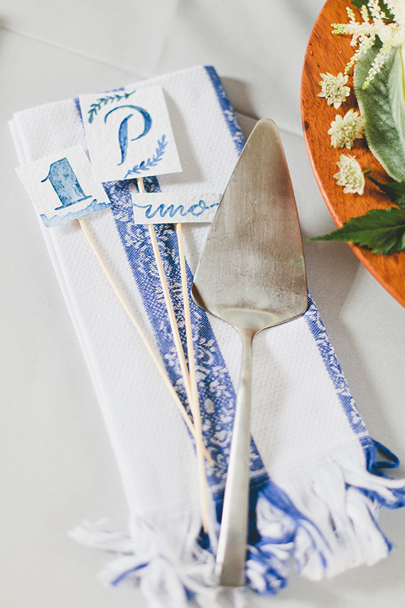 Blue and white Italian Summer first birthday by Bows and Arrows | Photos by Kelly Christine Photo | 100 Layer Cakelet
