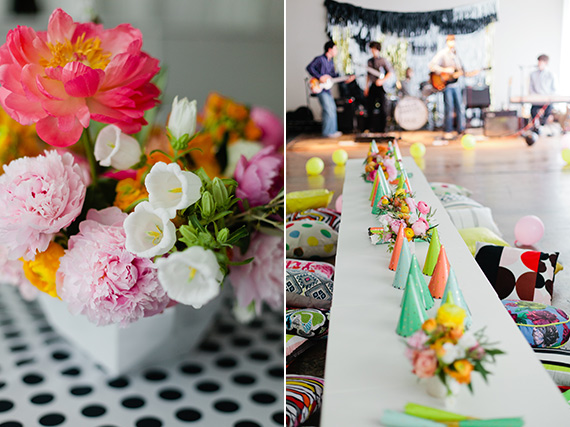 Fab Four Fourth Birthday by Bows and Arrows Flowers | Photos by Kelly Christine Photo | 100 Layer Cakelet