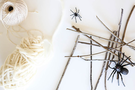 DIY spider web craft for kids