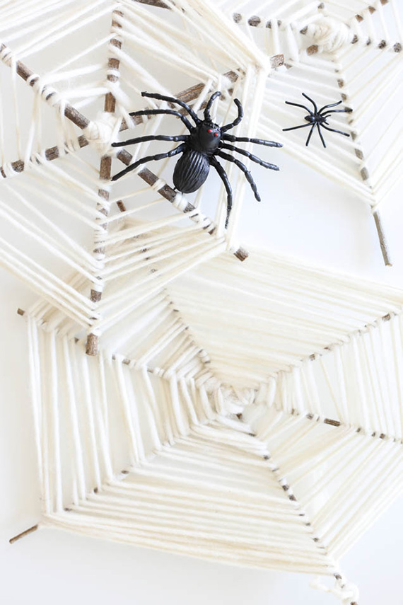 DIY spider web craft for kids
