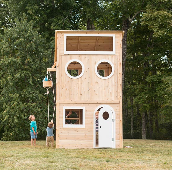modern two story playhouse