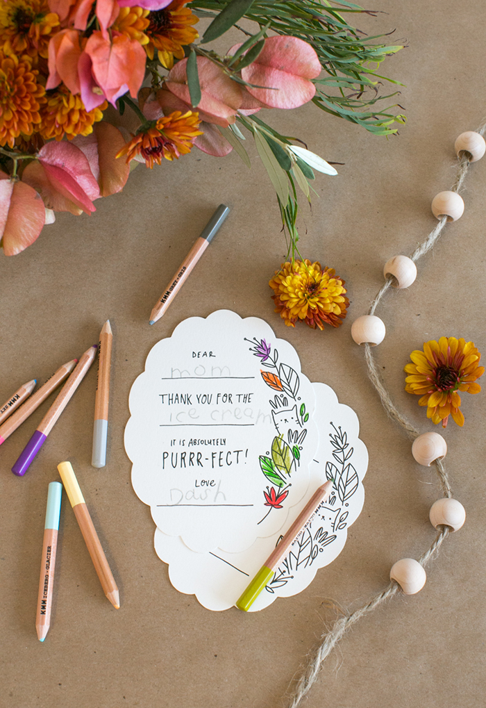 Minted's color-in Thank You cards