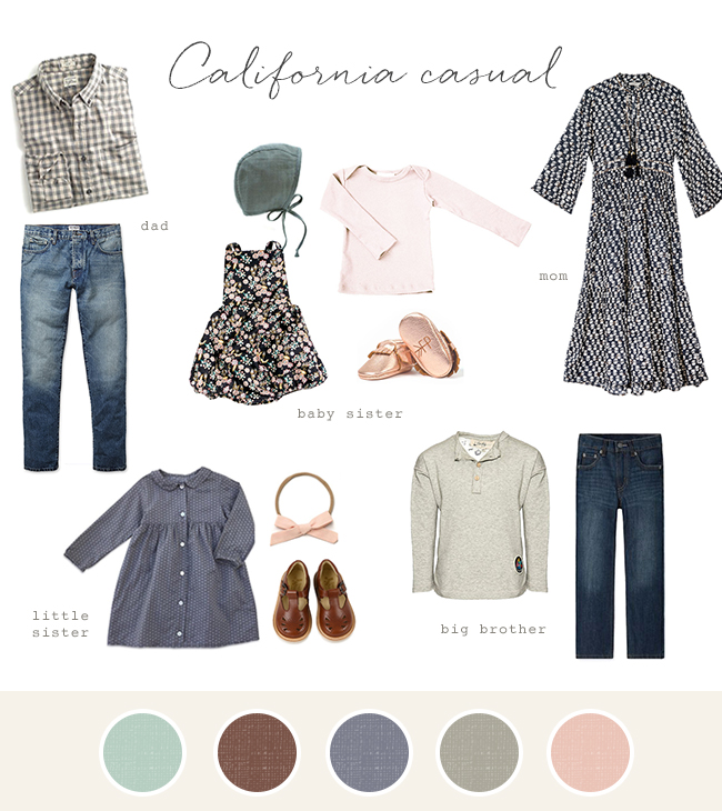 Family photo fashion ideas - California Casual