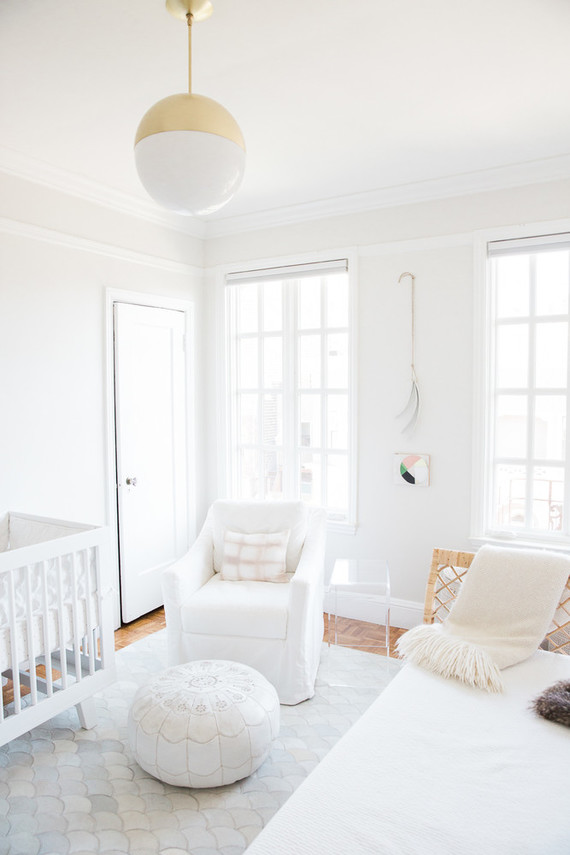 Best nursery design of the year on 100 Layer Cakelet: All white in San Francisco
