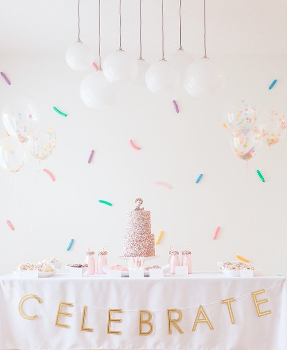 confetti birthday party | Best Birthday Ideas of 2017 on 100 Layer Cakelet