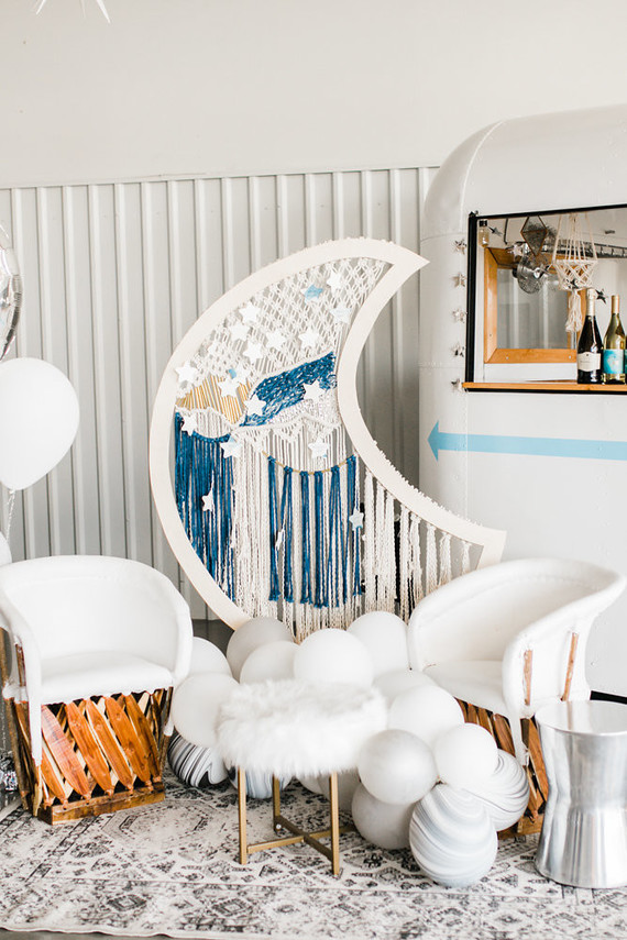 Helicopter-themed baby shower at Hangar 21