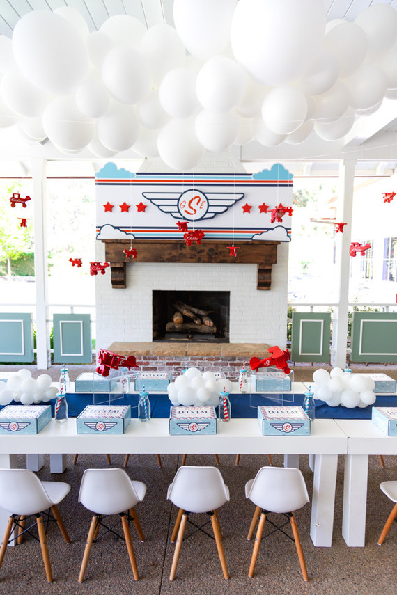 Airplane themed boy’s birthday party